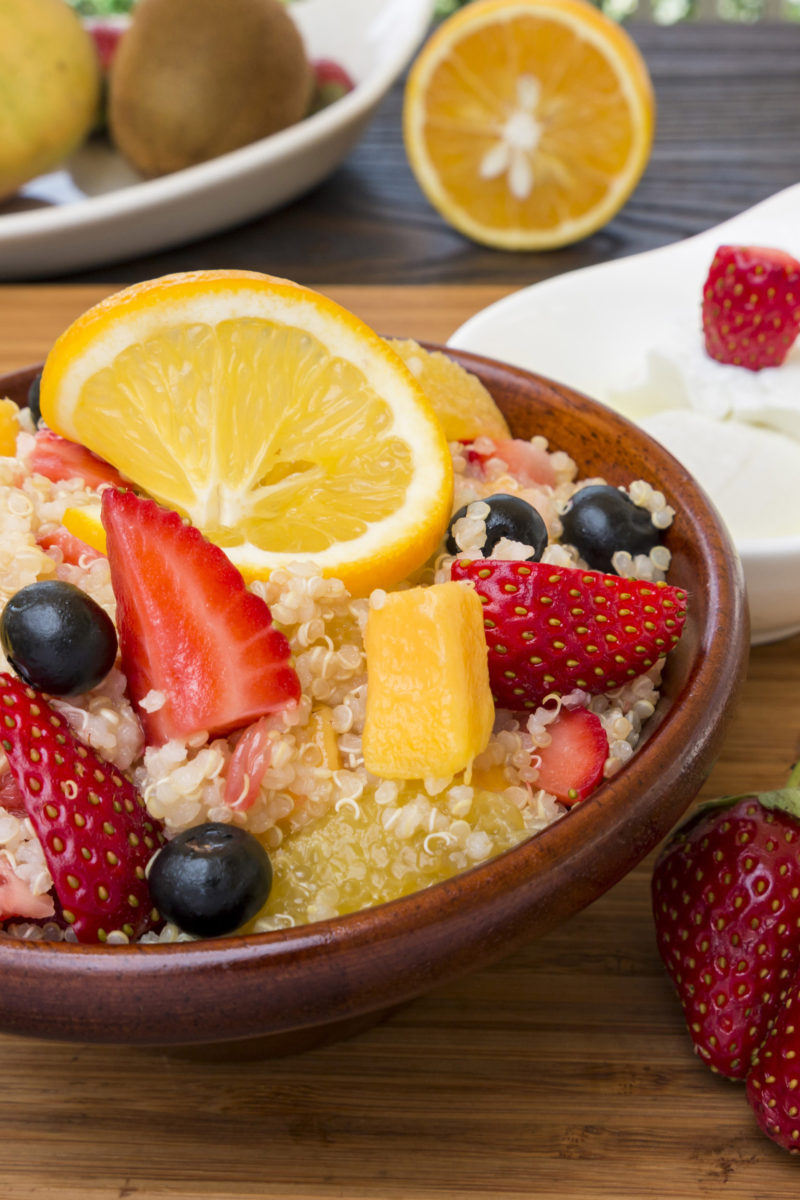 Food Photography - Italian Cuisine - Summer Fruits and Quinoa Salad