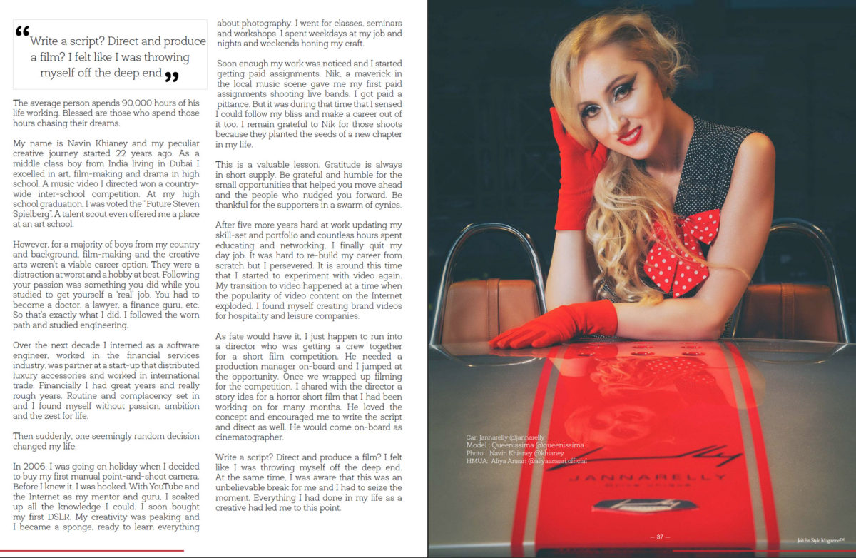 Joli En Style Fashion Magazine - Article by Navin Khianey - Fashion Editorial Photography